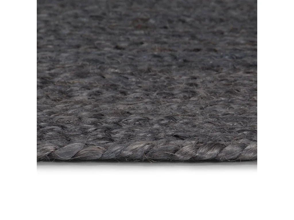 Tapis fait à la main Jute Rond 210 cm Gris foncé QBH99187