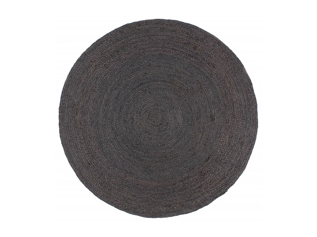 Tapis fait à la main Jute Rond 210 cm Gris foncé QBH99187