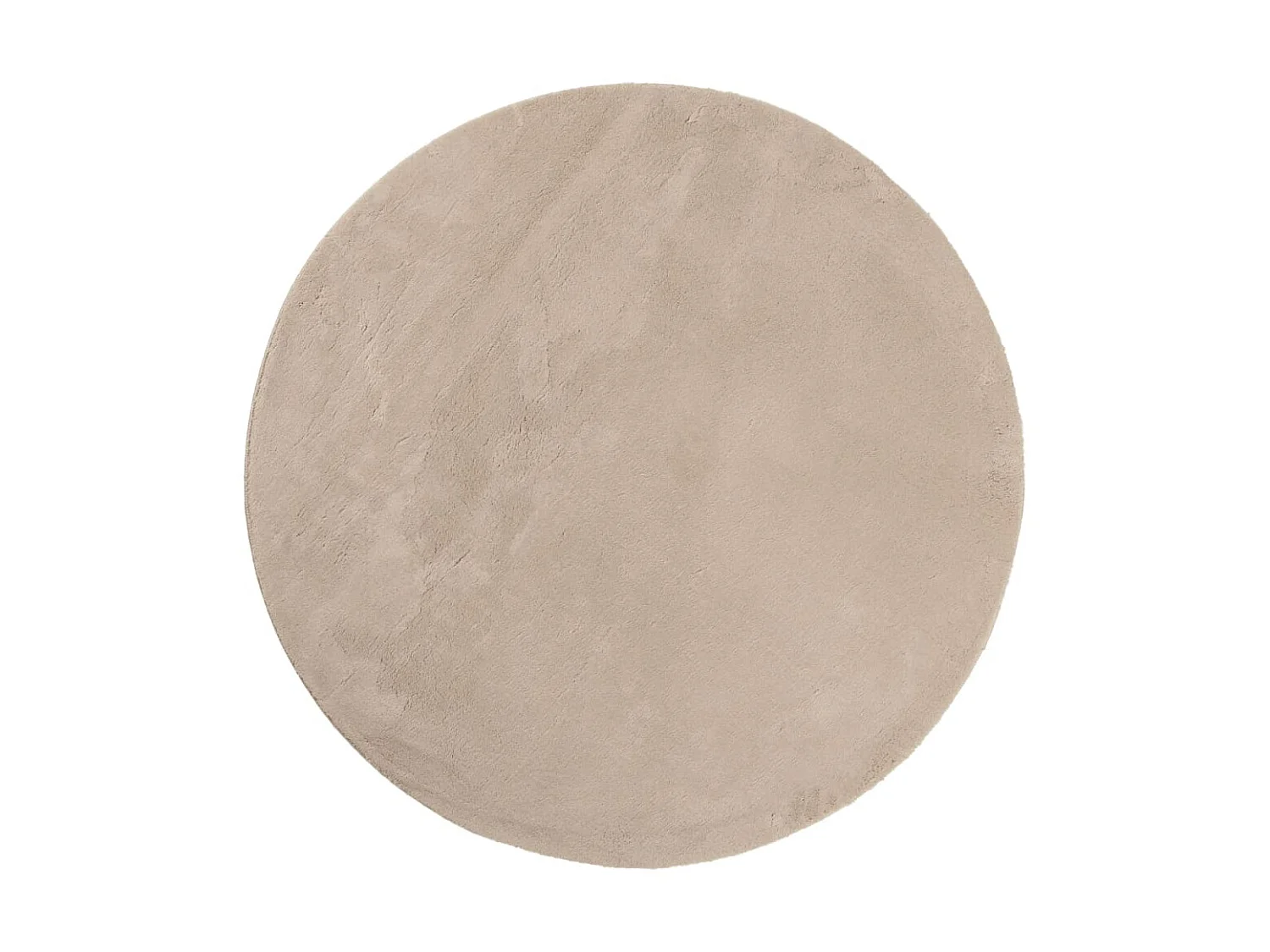 Tapis HUARTE à poils courts doux et lavable sable Ø 80 cm QBH91264