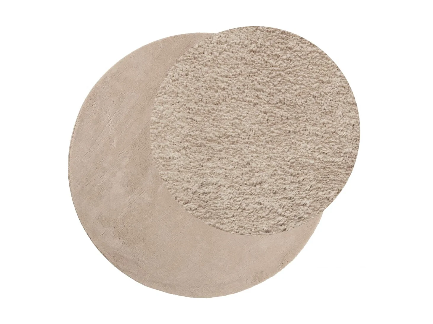 Tapis HUARTE à poils courts doux et lavable sable Ø 80 cm QBH91264