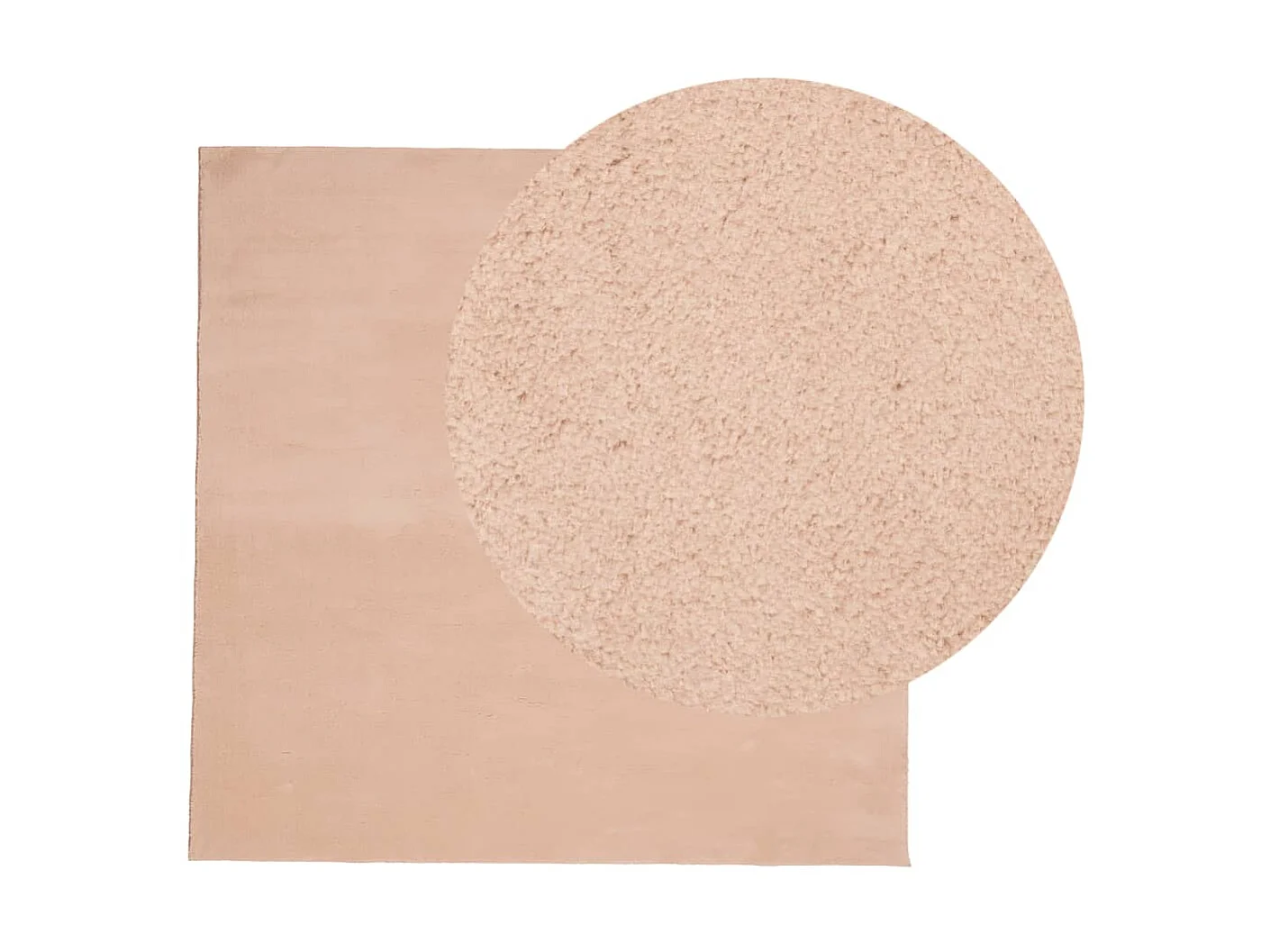 Vloerkleed HUARTE laagpolig zacht wasbaar 200x200 cm roze NL965133