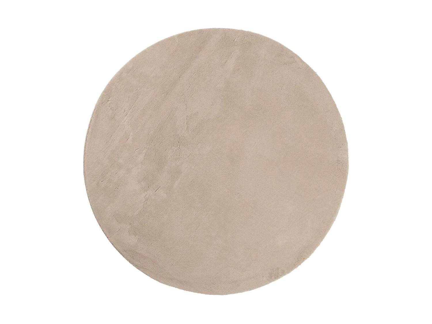 Tapis HUARTE à poils courts doux et lavable sable Ø 120 cm QBH98975