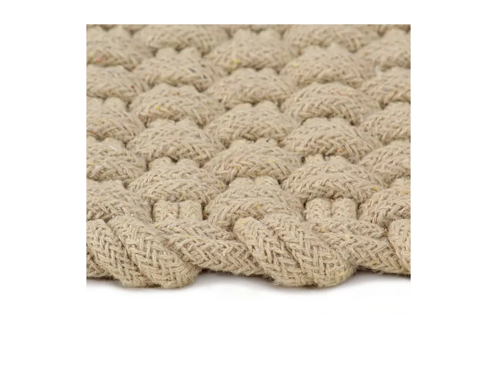 Tapete retangular natural 120x180 cm algodão PT878392