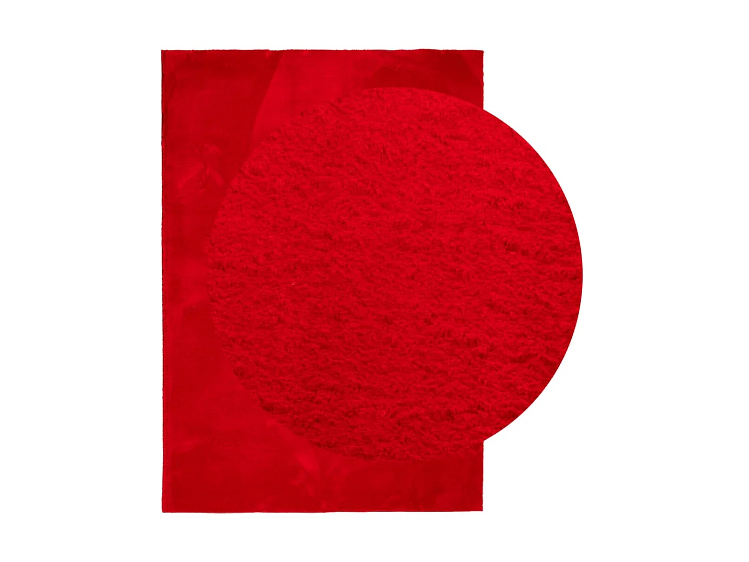 Tapis HUARTE à poils courts doux et lavable rouge 140x200 cm QBH24999