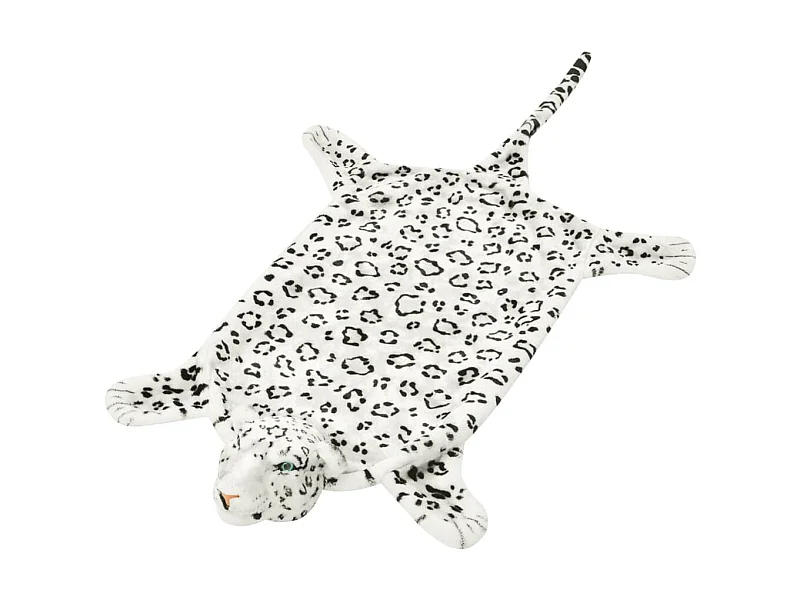 Tapis en peluche en forme de léopard 139 cm Blanc QBH67955