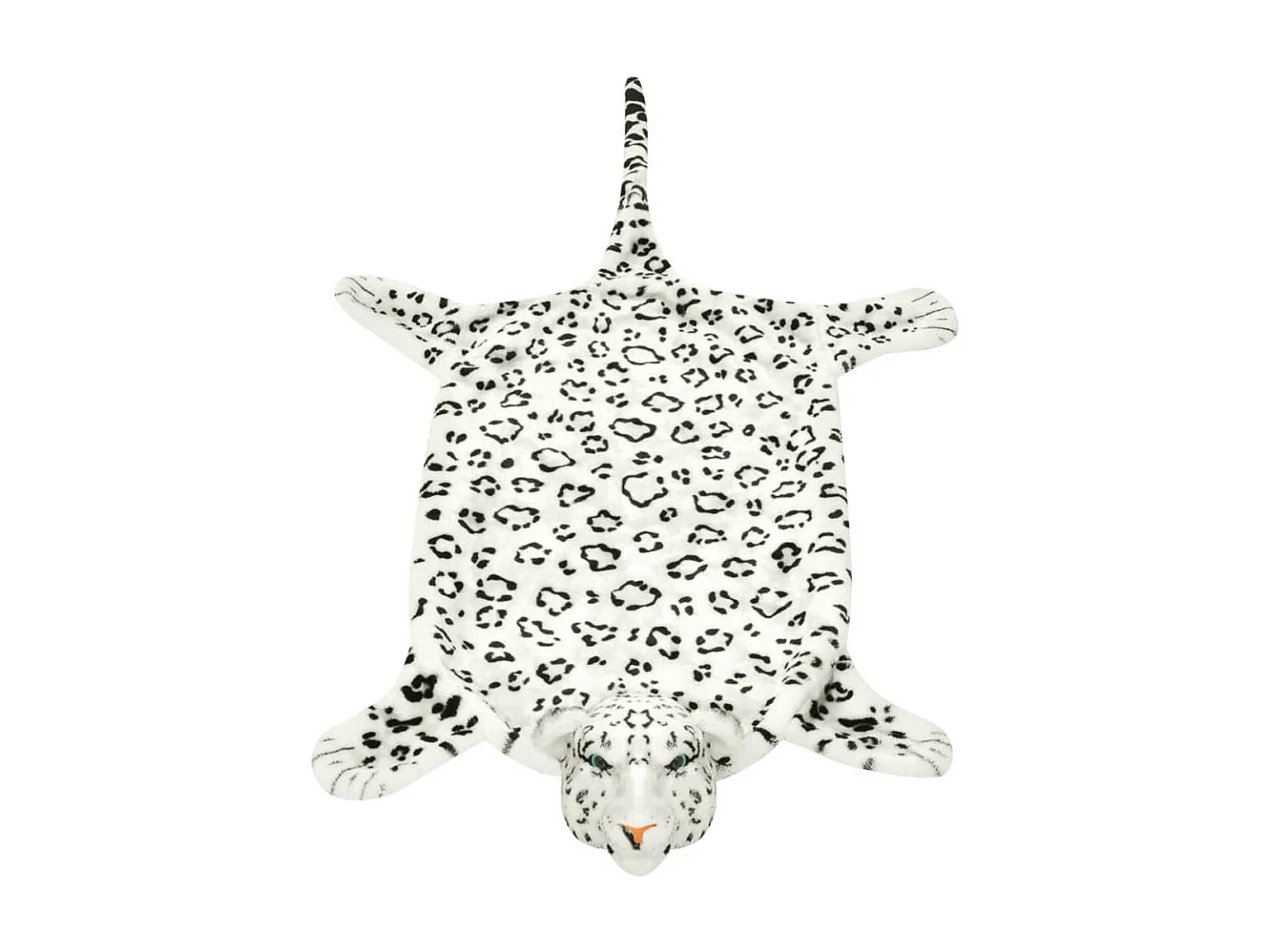 Tapis en peluche en forme de léopard 139 cm Blanc QBH67955