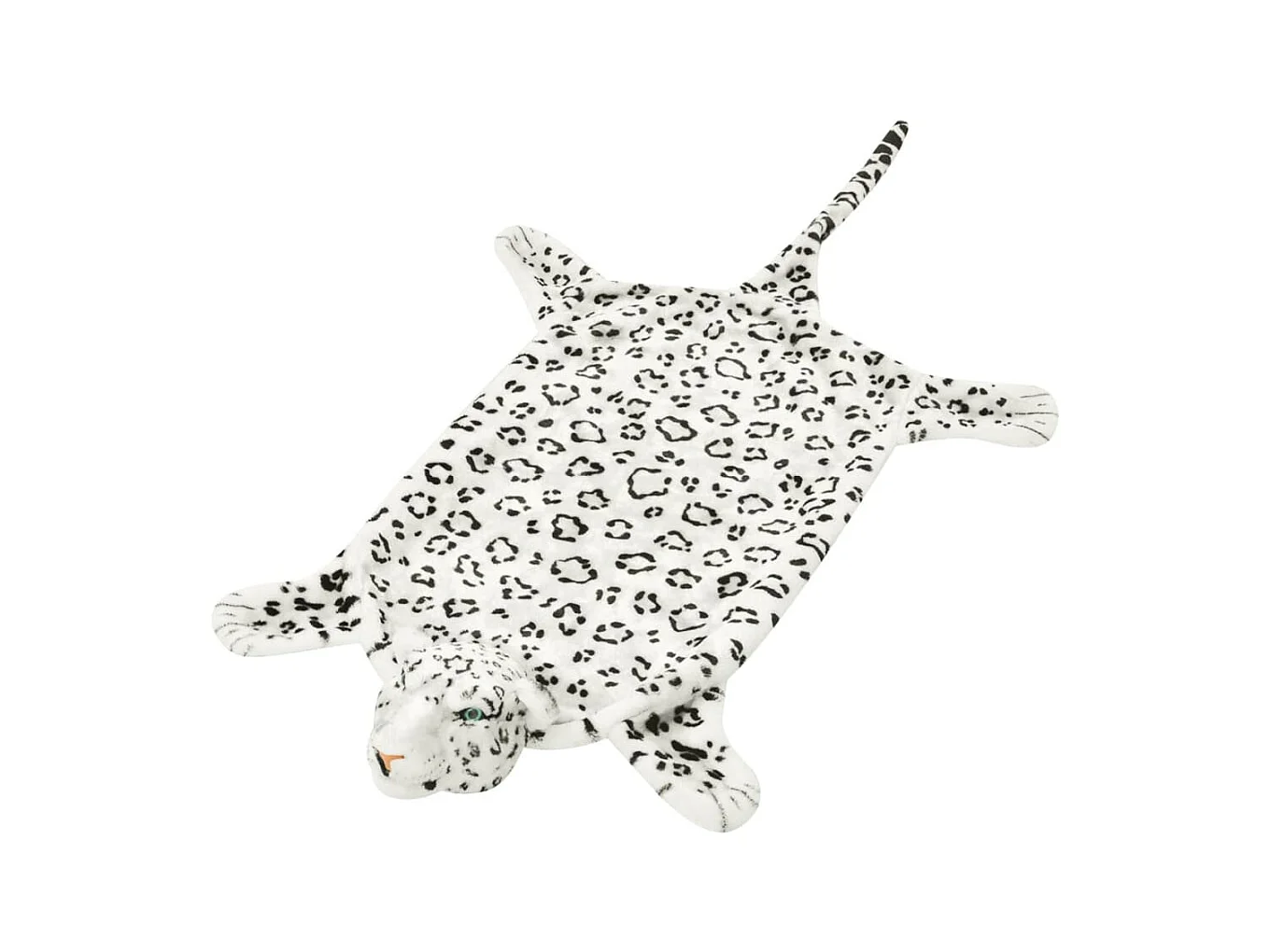 Tapis en peluche en forme de léopard 139 cm Blanc QBH67955
