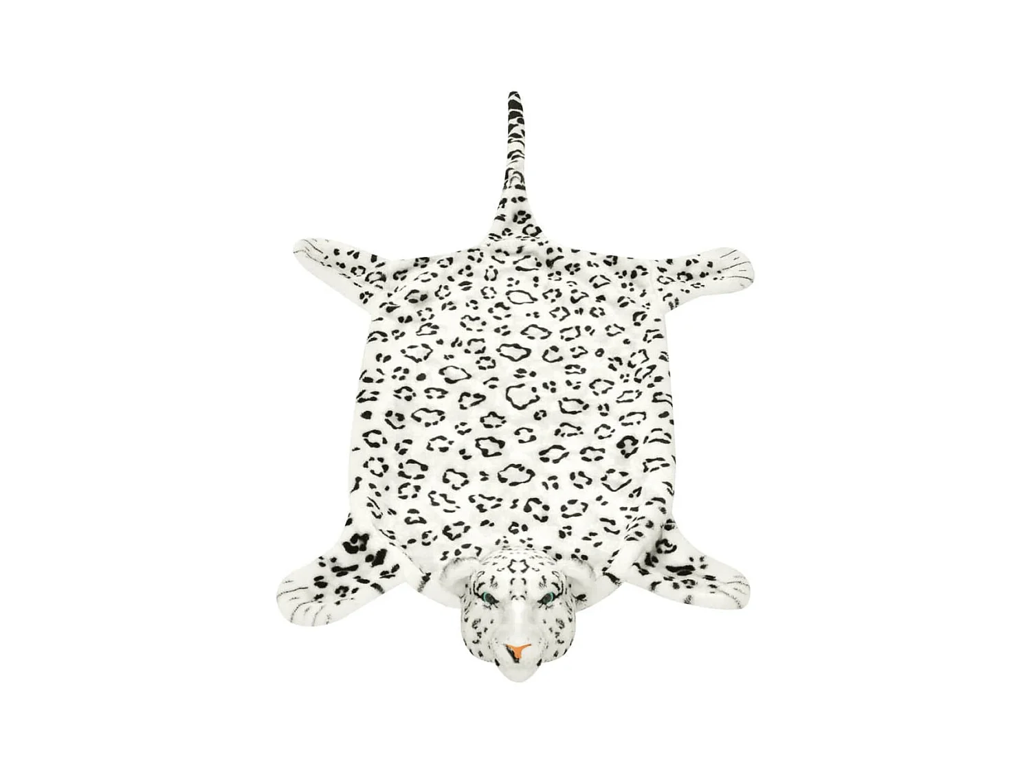 Tapis en peluche en forme de léopard 139 cm Blanc QBH67955