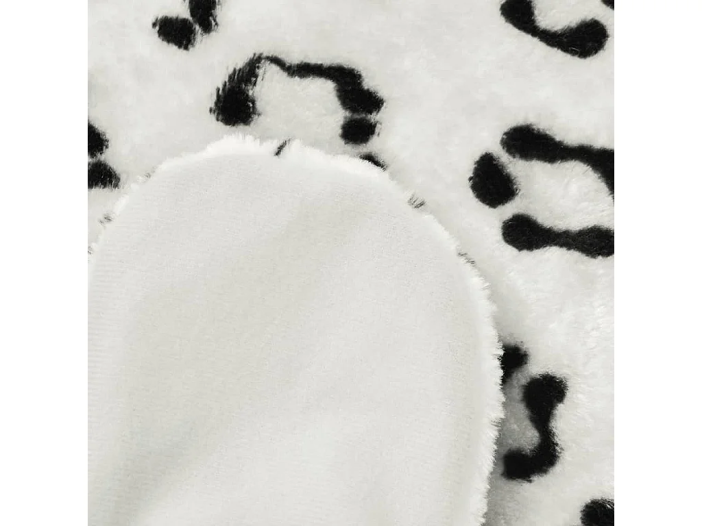 Tapis en peluche en forme de léopard 139 cm Blanc QBH67955