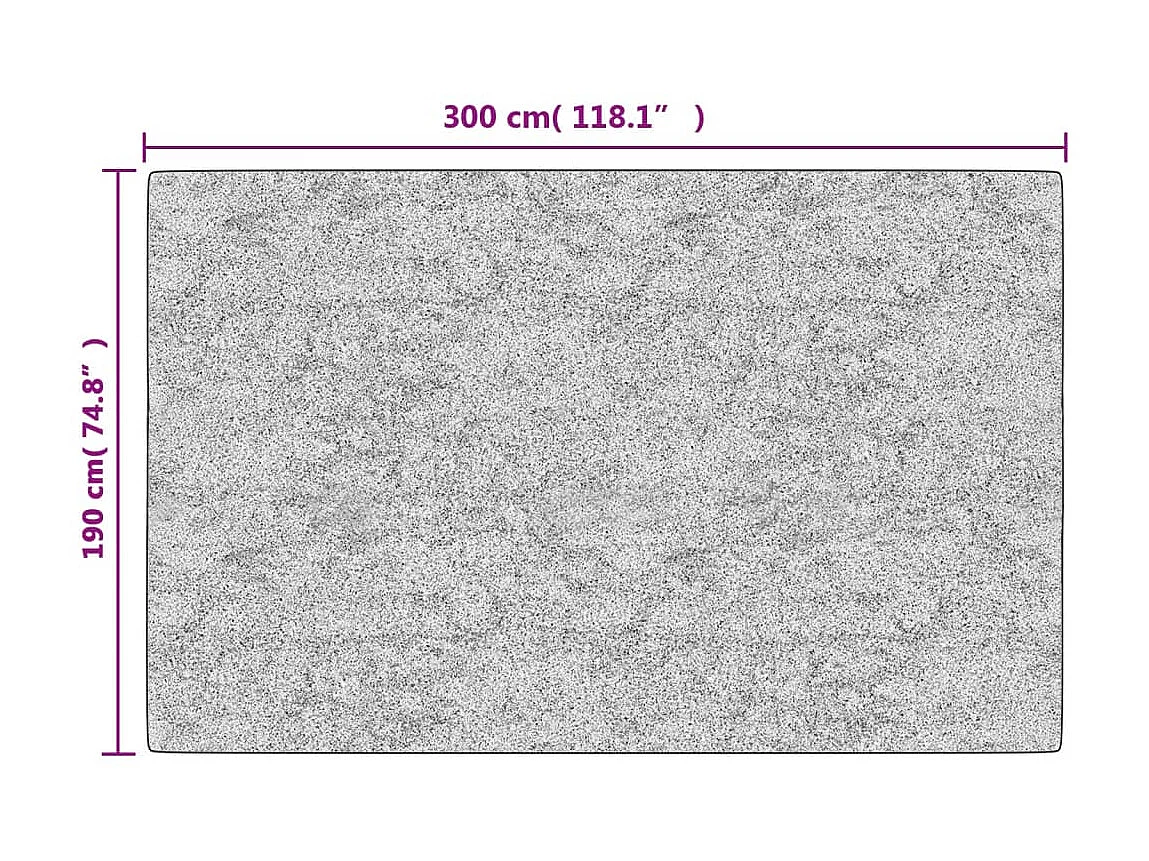 Vloerkleed wasbaar anti-slip 190x300 cm meerkleurig NL868327