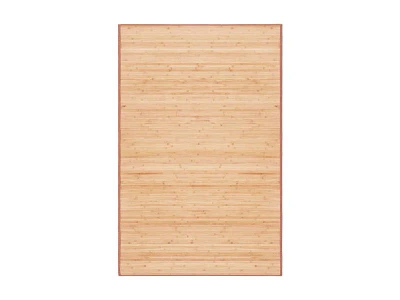 Alfombra de bambú marrón 100x160 cm ES98085
