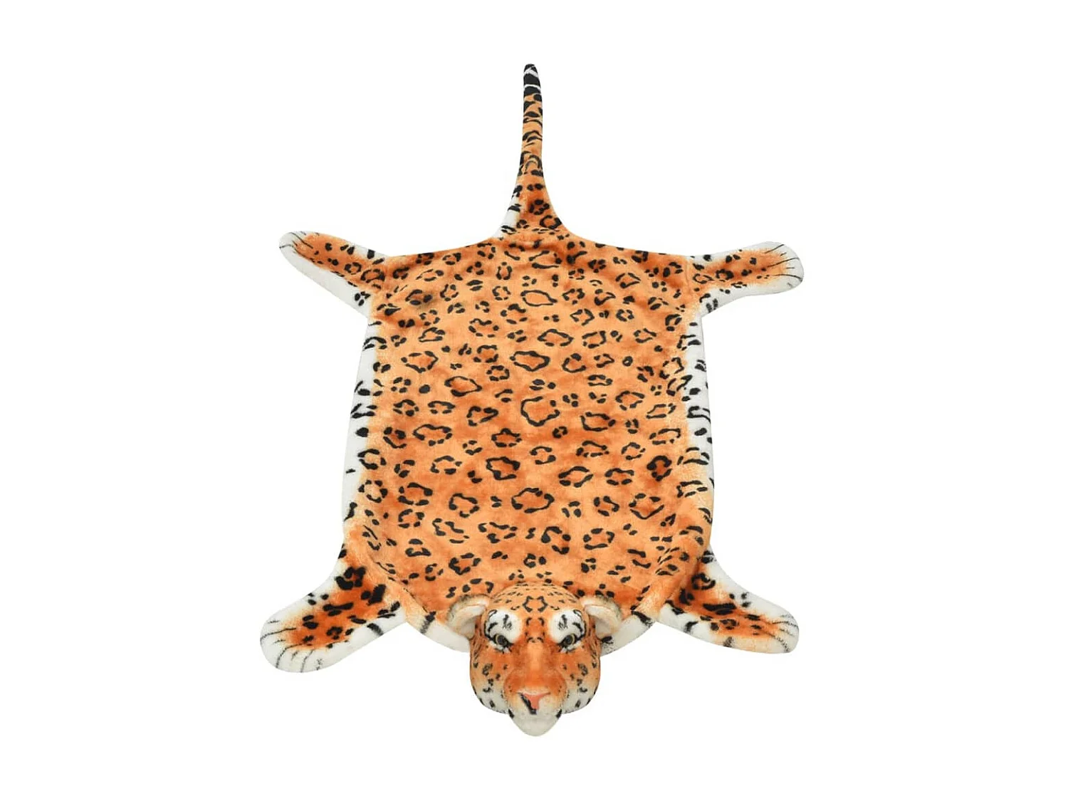 Tapis en peluche en forme de léopard 139 cm Marron QBH86800