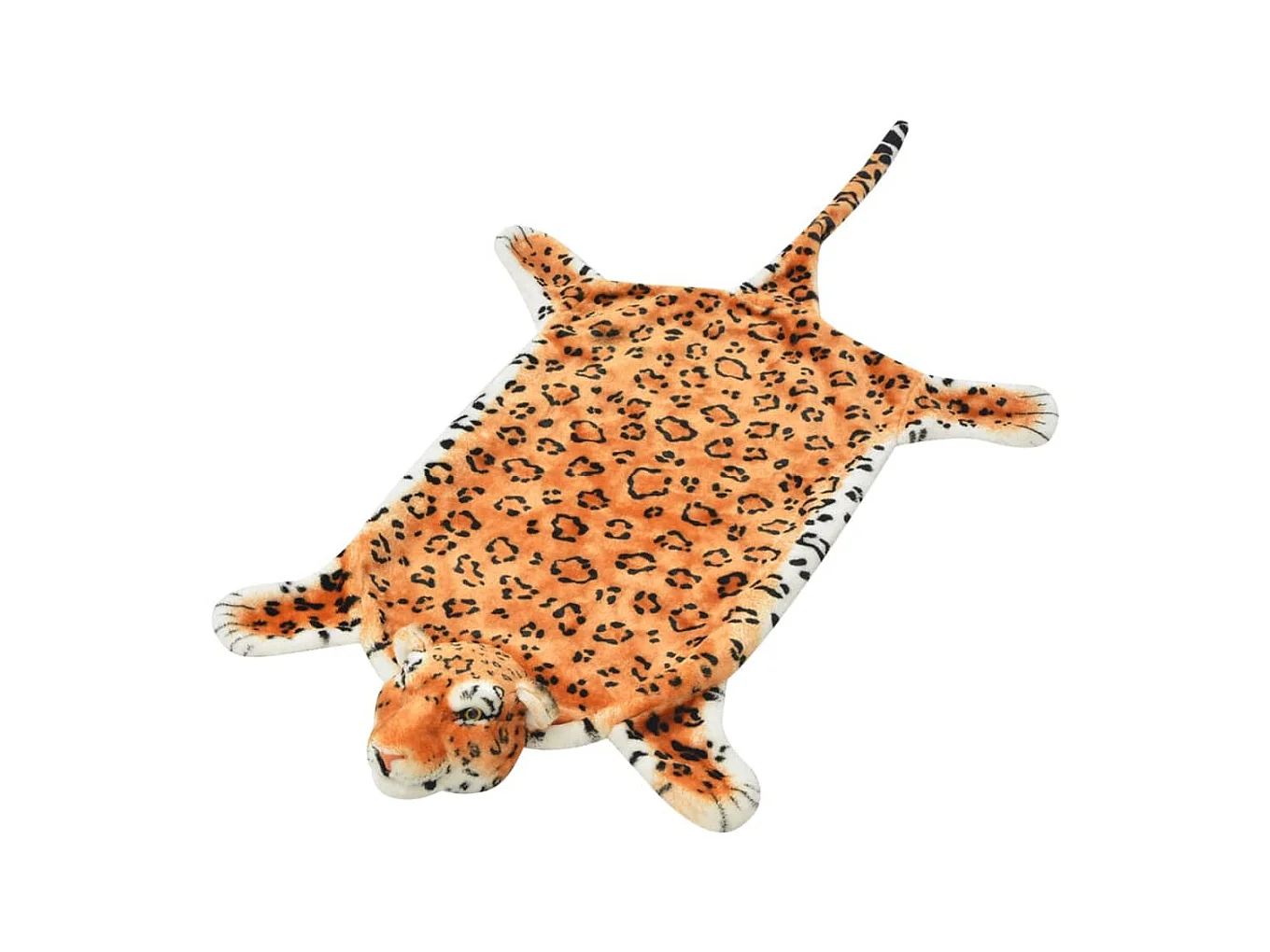 Tapis en peluche en forme de léopard 139 cm Marron QBH86800