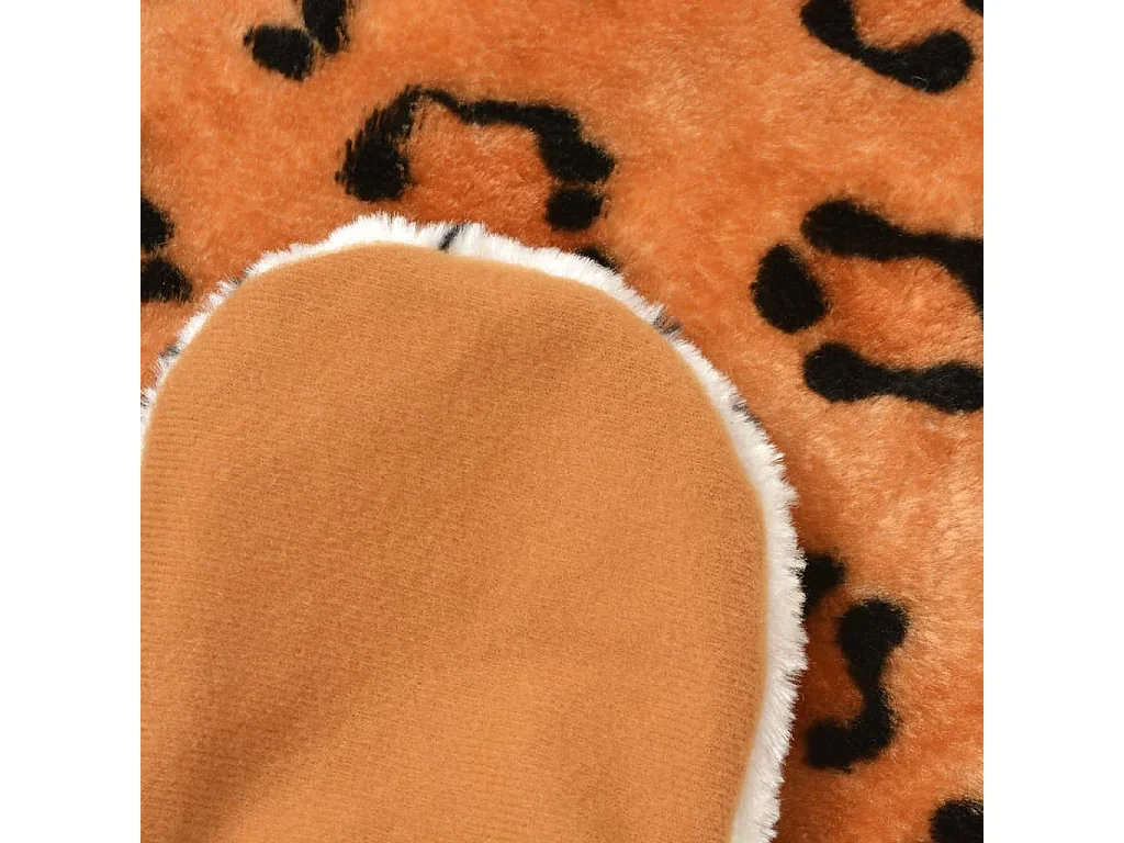 Tapis en peluche en forme de léopard 139 cm Marron QBH86800