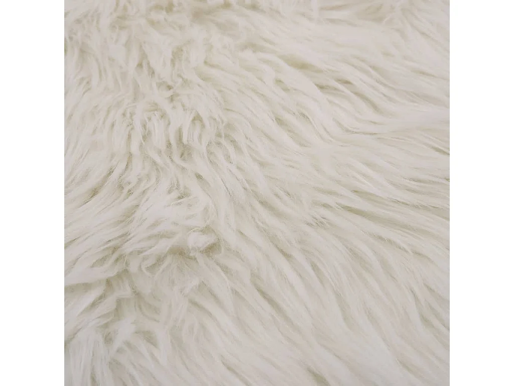 Tapis 60 x 90 cm Peau de mouton synthétique Blanc QBH77453