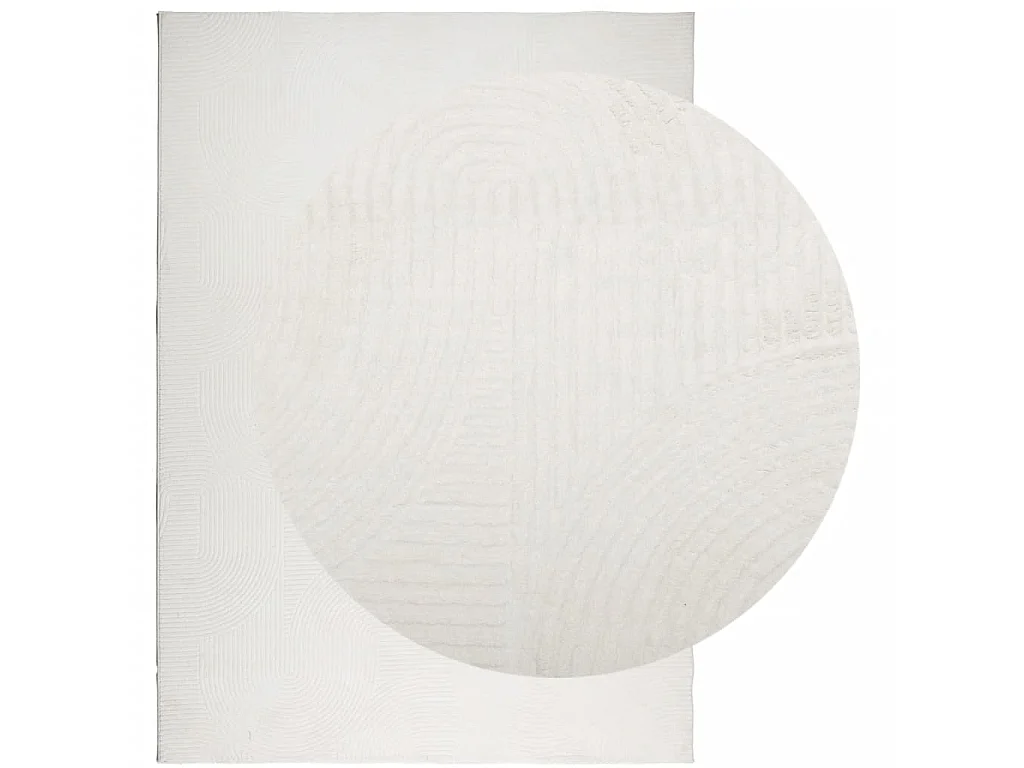 Tapis IZA poils courts style scandinave crème 240x340 cm QBH84925