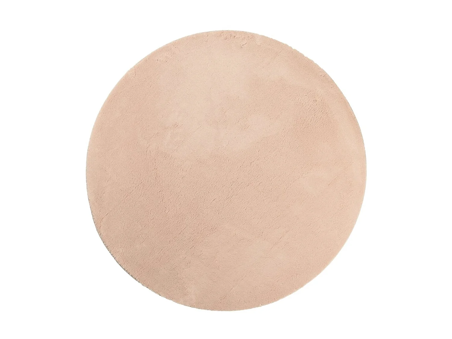 Tapis HUARTE à poils courts doux et lavable rouge clair Ø 80 cm QBH69644