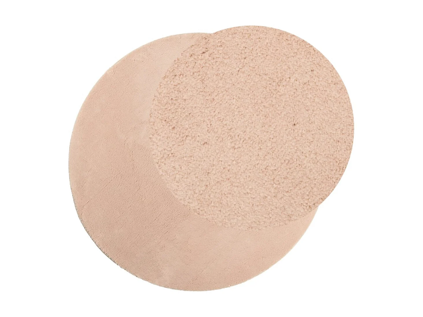 Tapis HUARTE à poils courts doux et lavable rouge clair Ø 80 cm QBH69644