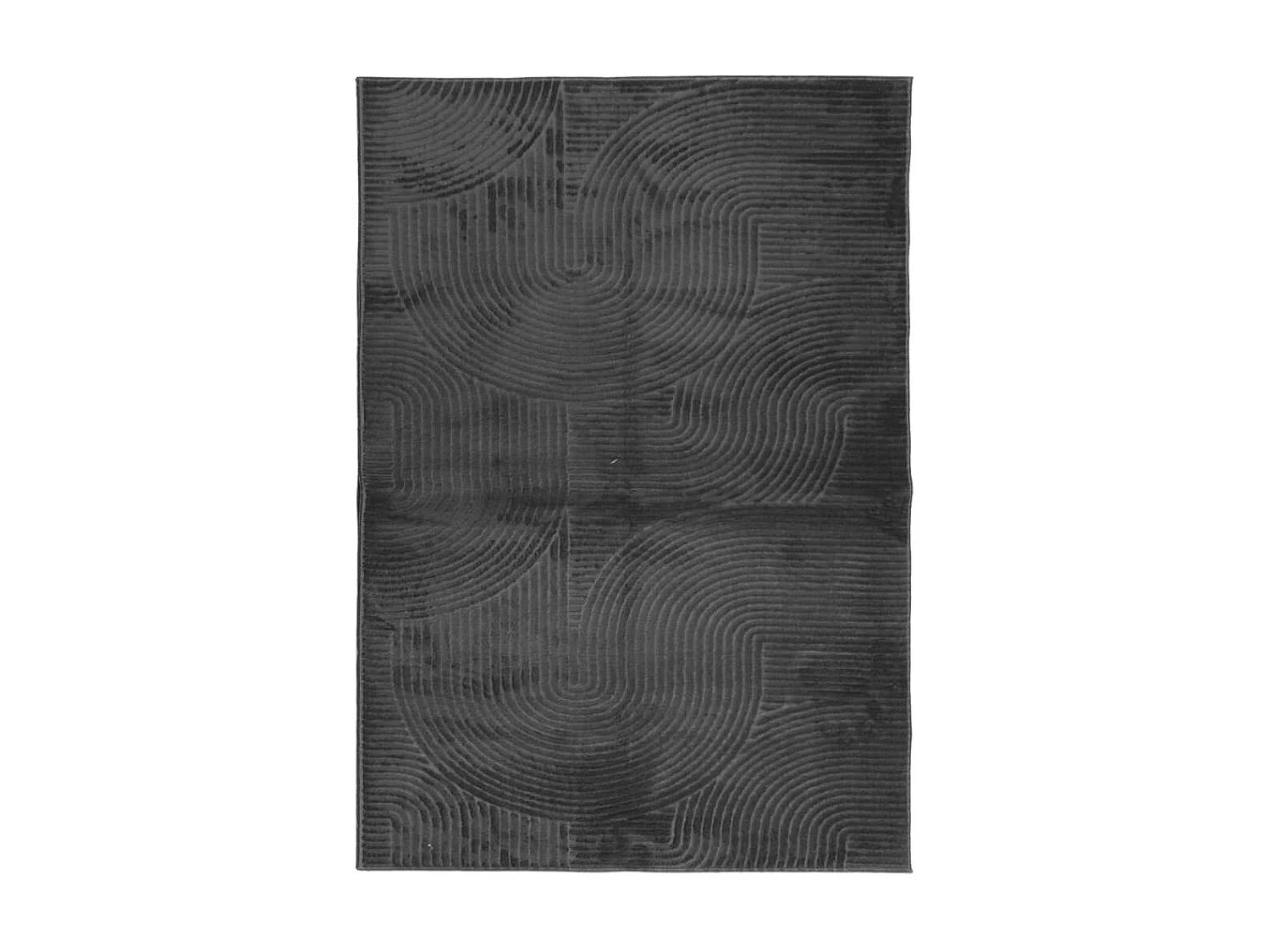 Tapis IZA poils courts style scandinave anthracite 120x170 cm QBH15979