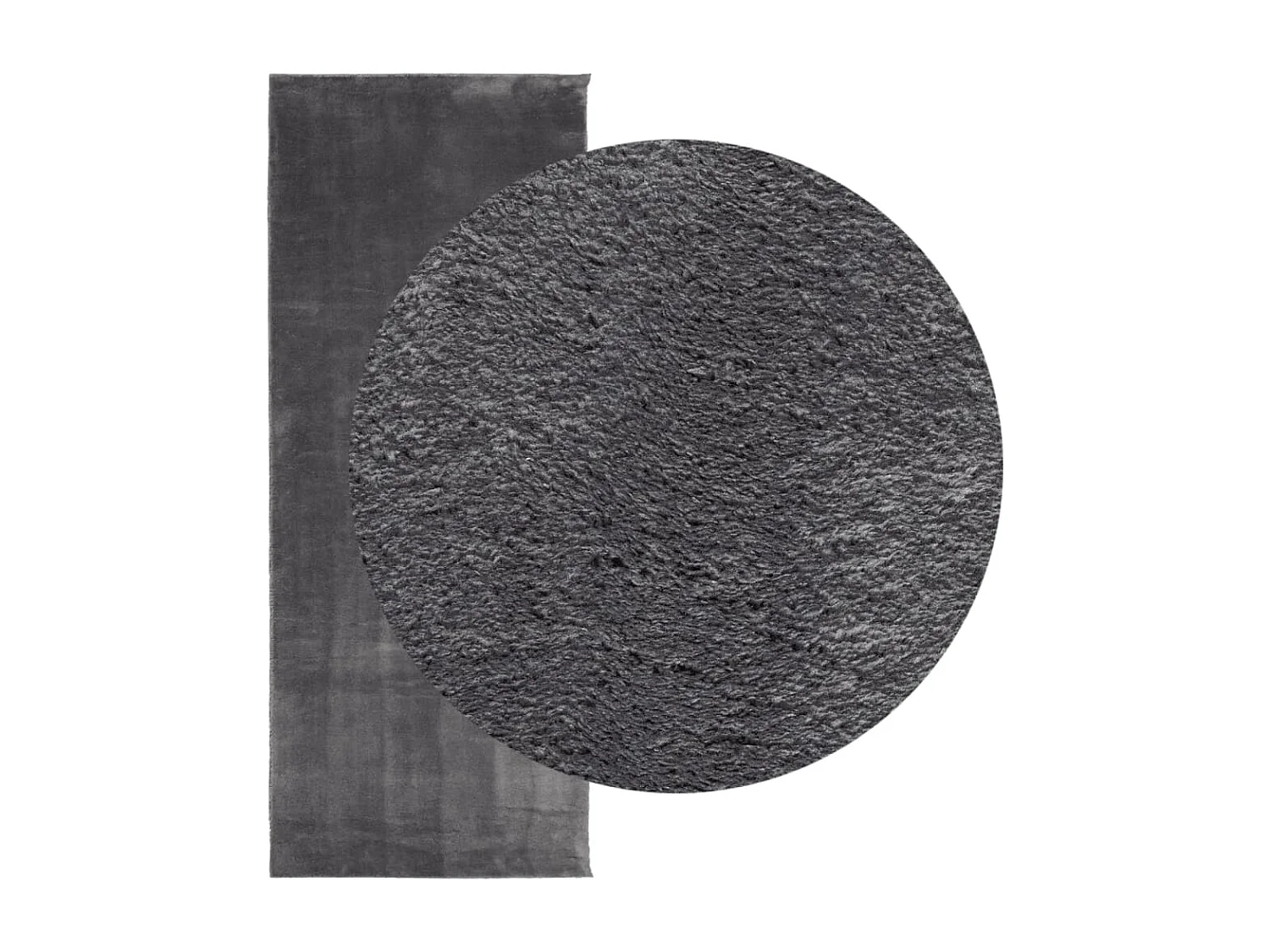 Alfombra de pelo corto suave lavable HUARTE antracita 80x200 cm ES65904