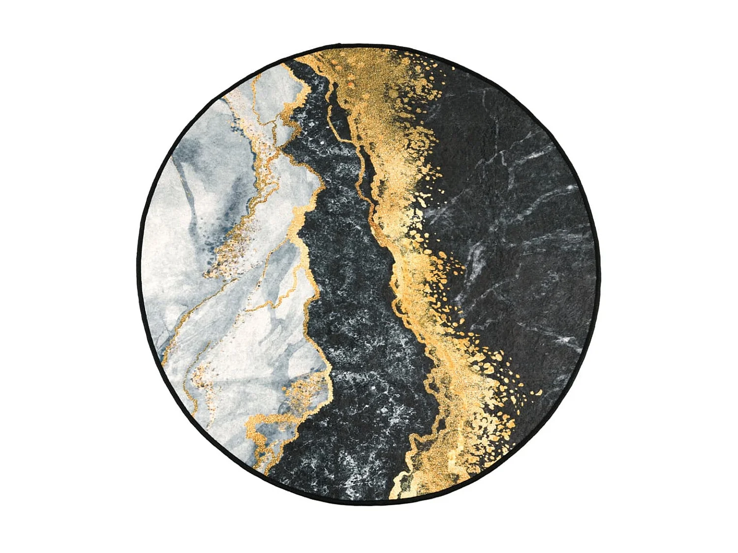 Tapis lavable multicolore Ø 120 cm antidérapant QBH13621