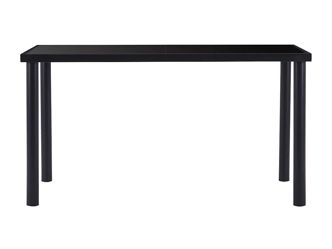 Table de salle à manger Noir 140x70x75 cm Verre trempé GHR59772