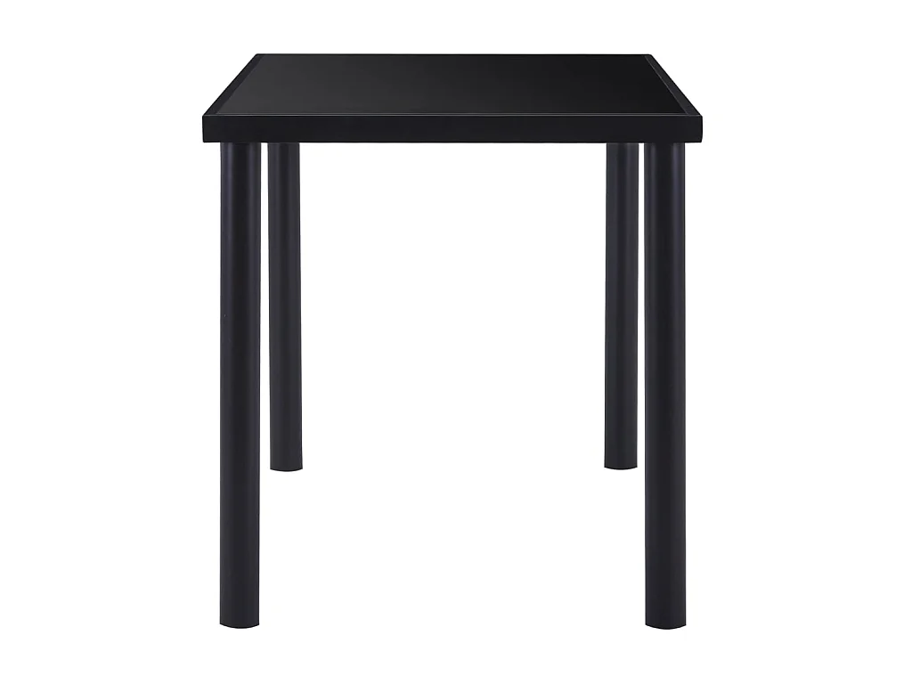 Eettafel 140x70x75 cm gehard glas zwart NL213886