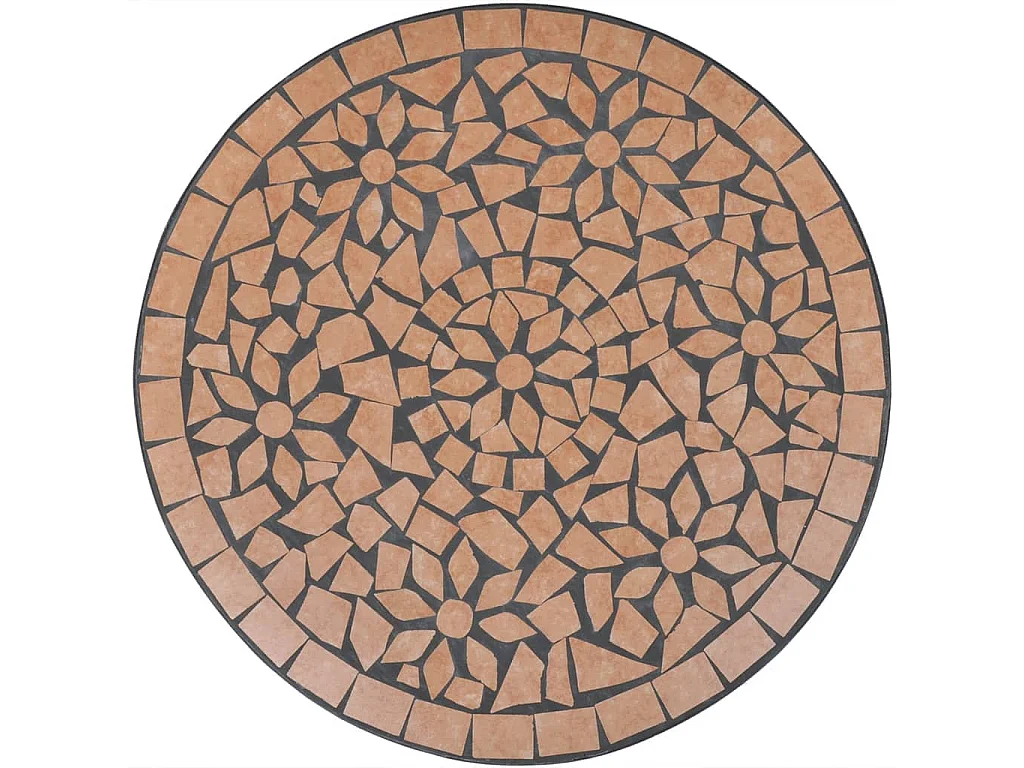Table de bistro Terre cuite 60 cm Mosaïque GHR67146