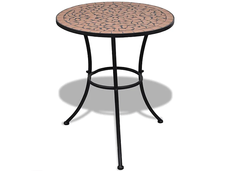 Bistrotafel 60 cm mozaïek terracottakleurig NL803510
