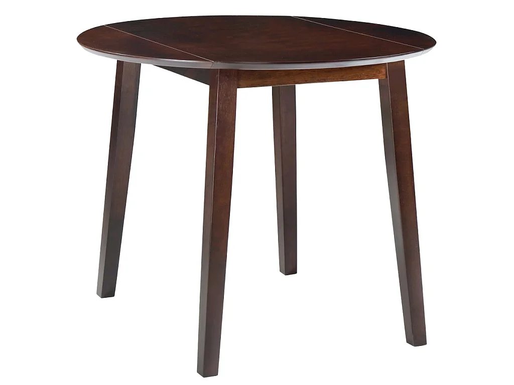 Table de salle à manger ronde à abattant MDF Marron GHR64560