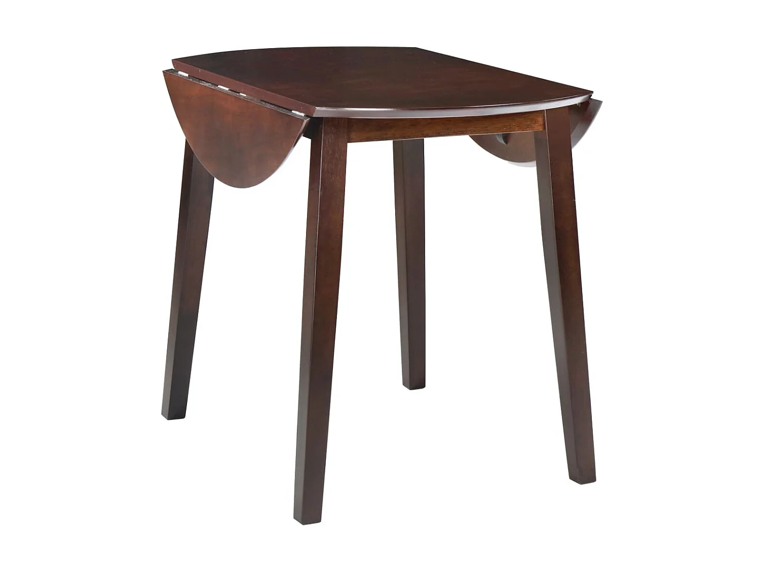 Table de salle à manger ronde à abattant MDF Marron GHR64560