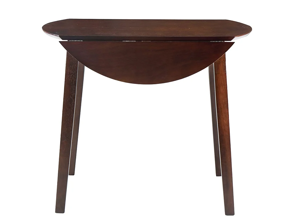 Table de salle à manger ronde à abattant MDF Marron GHR64560