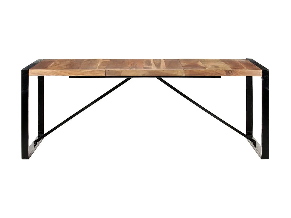 Mesa de jantar 200x100x75cm madeira maciça c/ acabam. sheesham PT570217