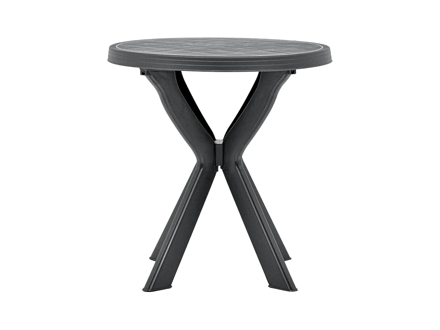Mesa bistro gris antracita plástico Ø70 cm ES136095