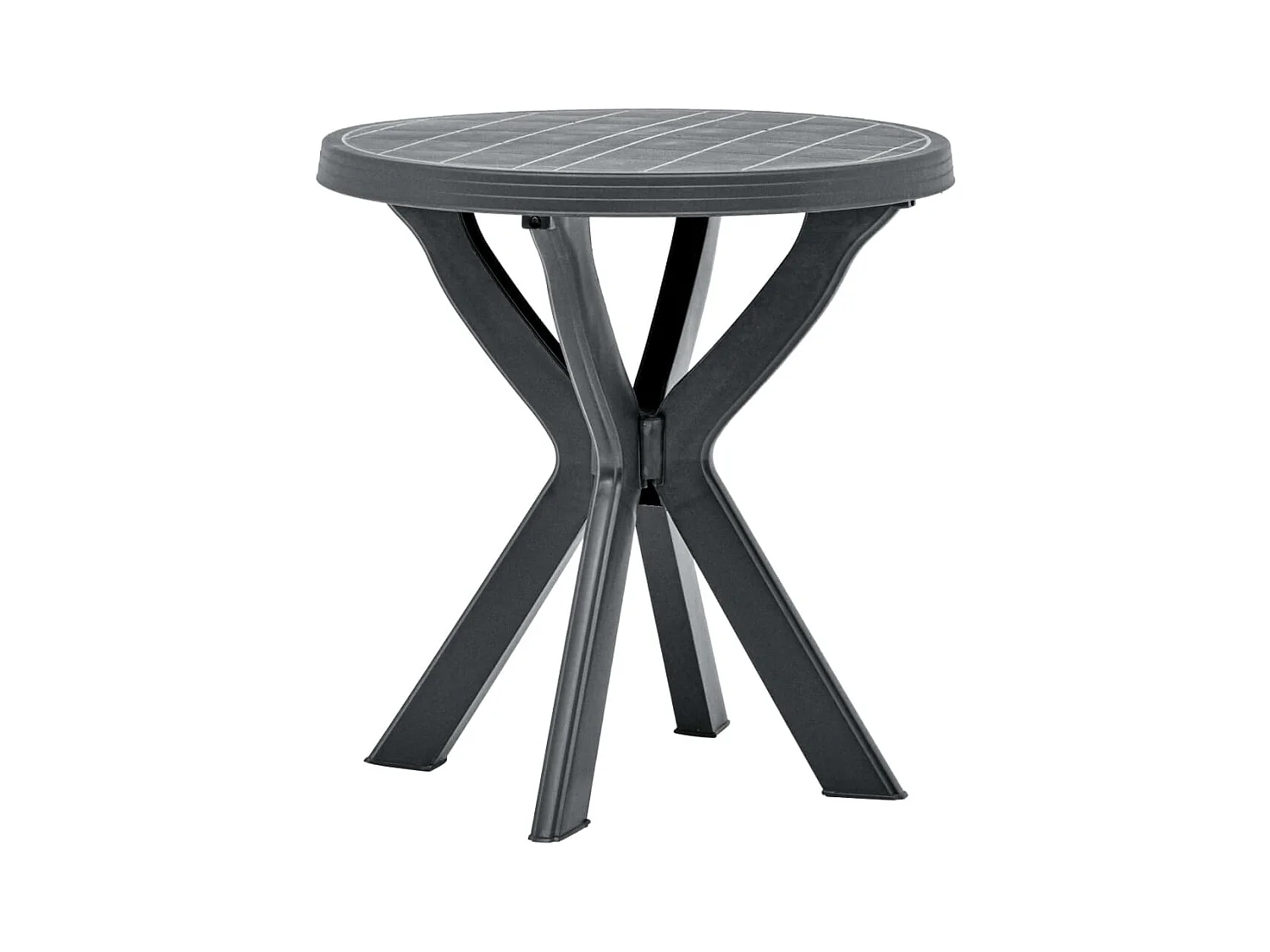 Mesa bistro gris antracita plástico Ø70 cm ES136095