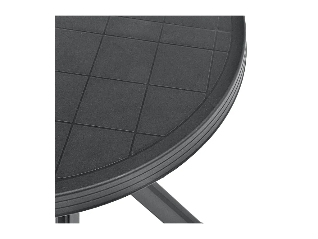 Mesa bistro gris antracita plástico Ø70 cm ES136095