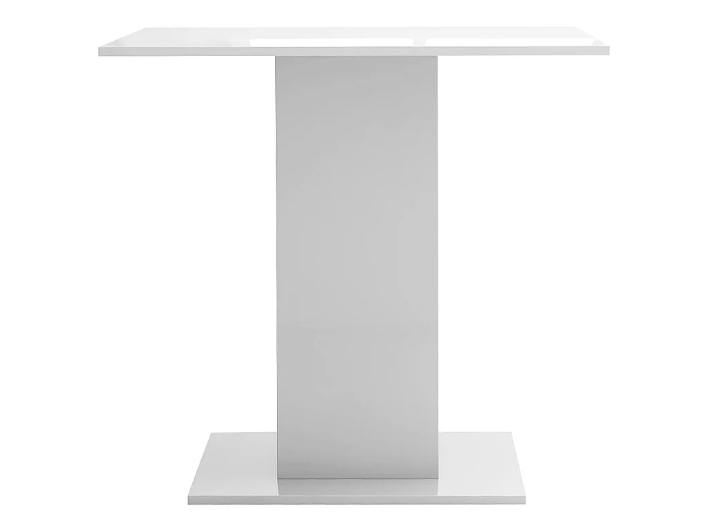 Eettafel 80x80x75 cm bewerkt hout hoogglans wit NL662538