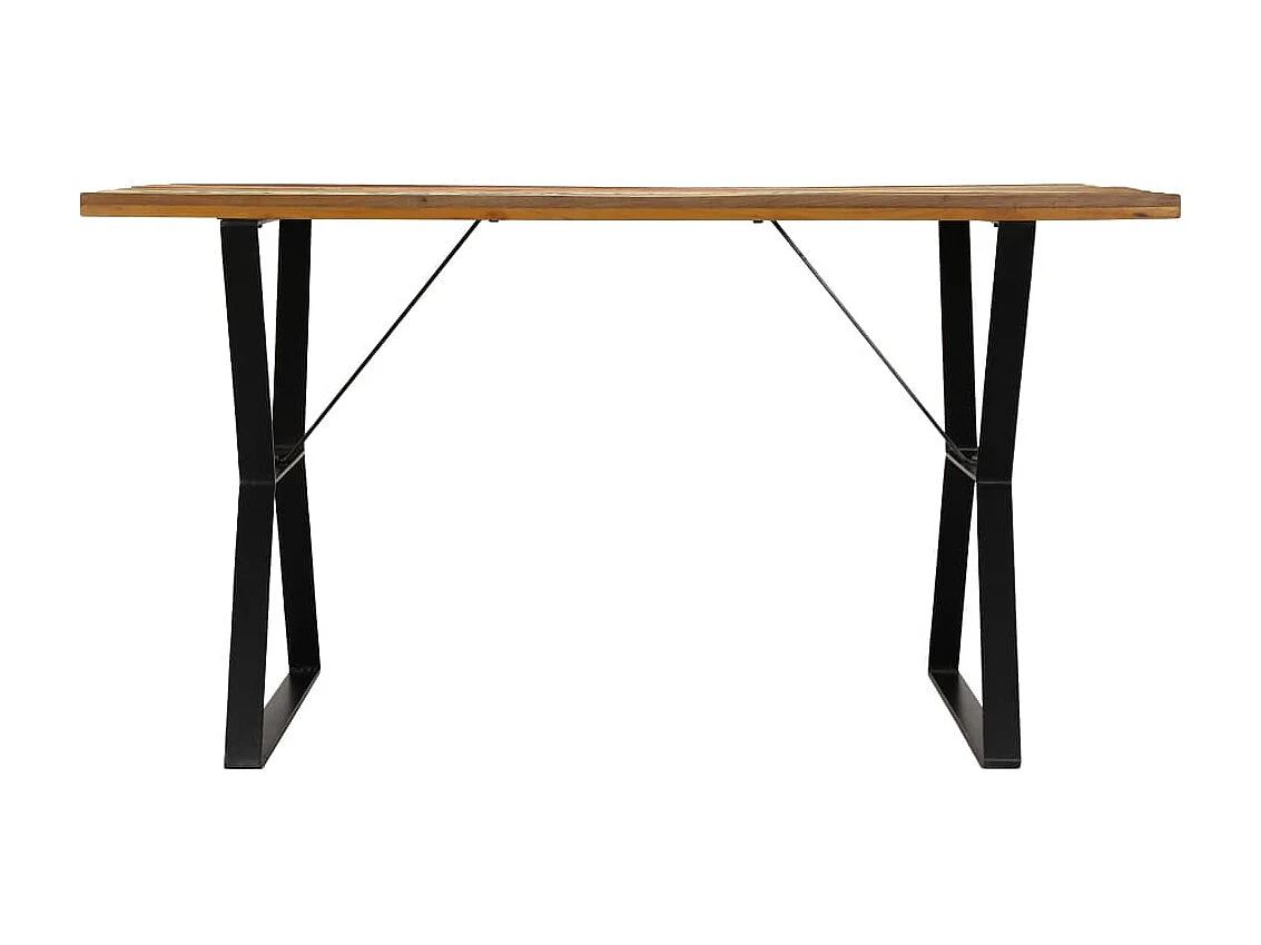 Table de salle à manger 140x80x76cm Bois de récupération massif GHR92064