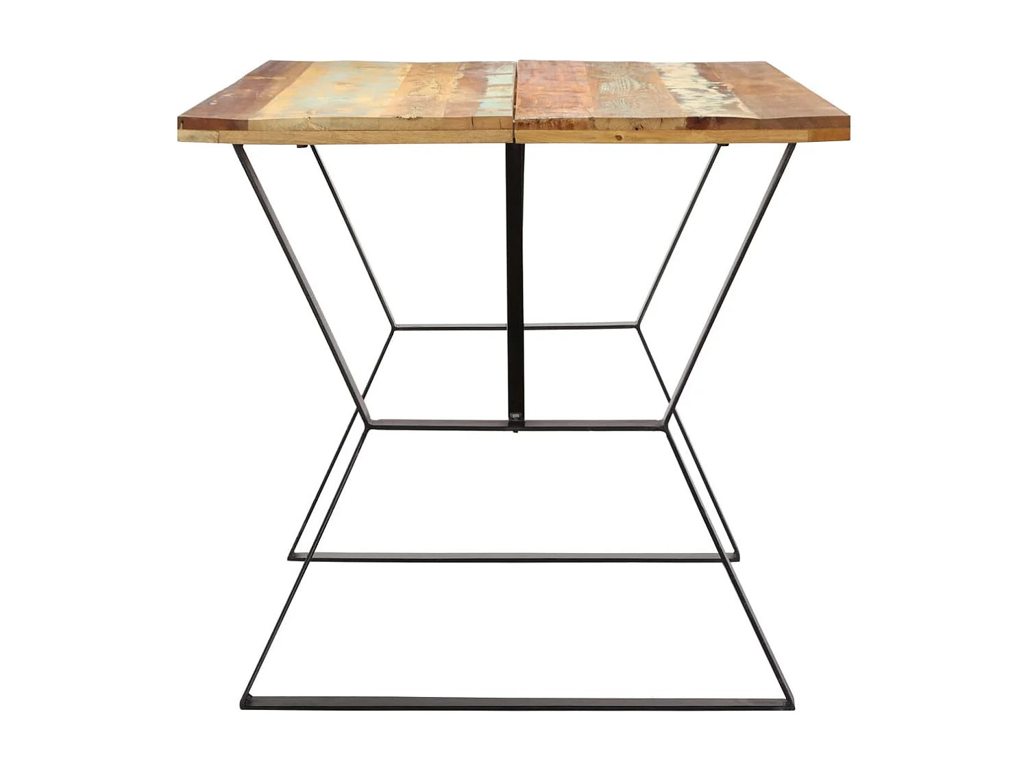 Table de salle à manger 140x80x76cm Bois de récupération massif GHR92064
