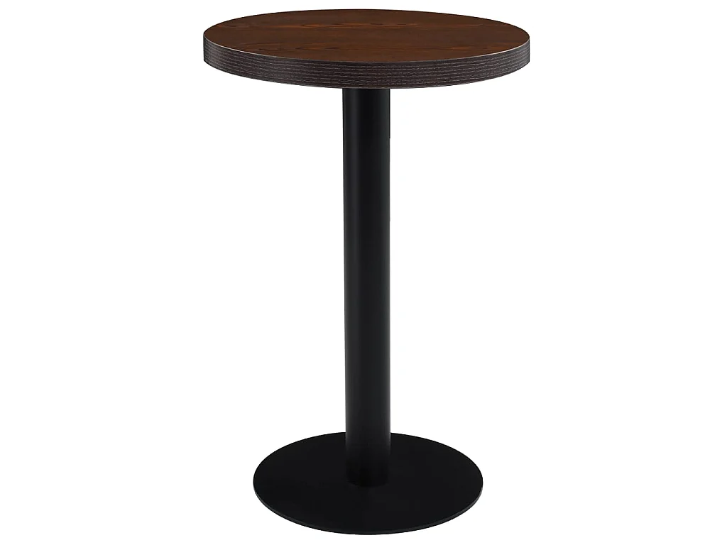Mesa bistrô 50 cm MDF castanho-escuro PT698182