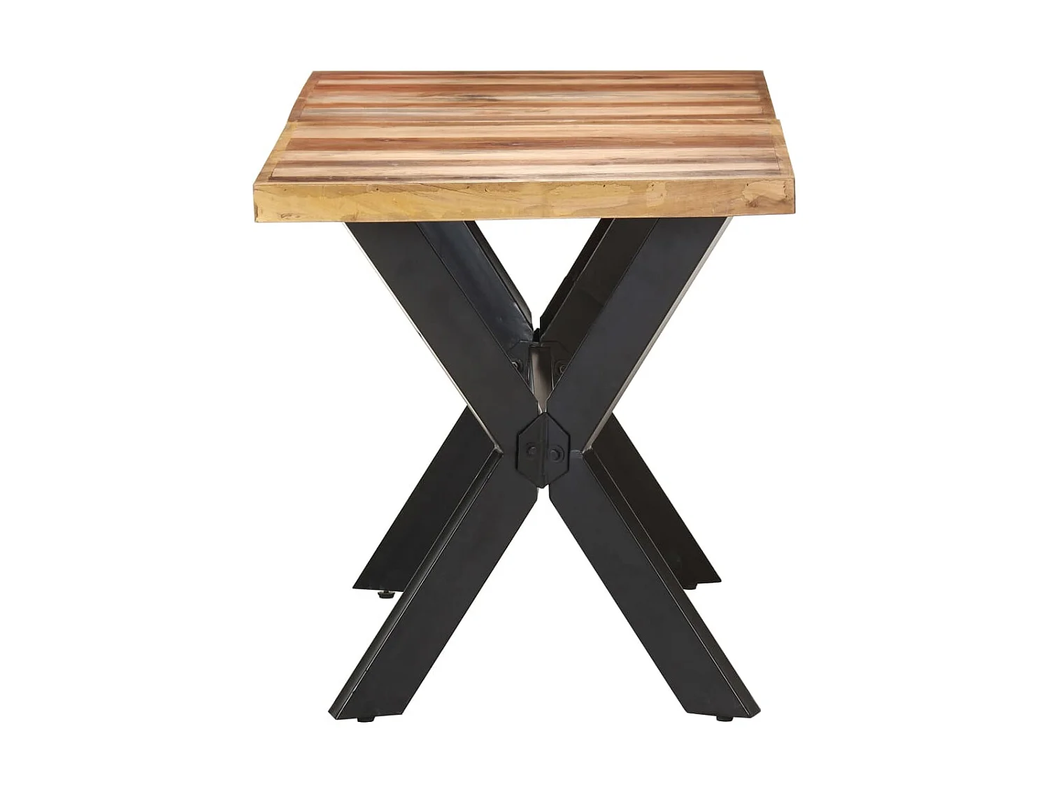 Eettafel 140x70x75 cm massief hout met honingkleurige afwerking NL532013