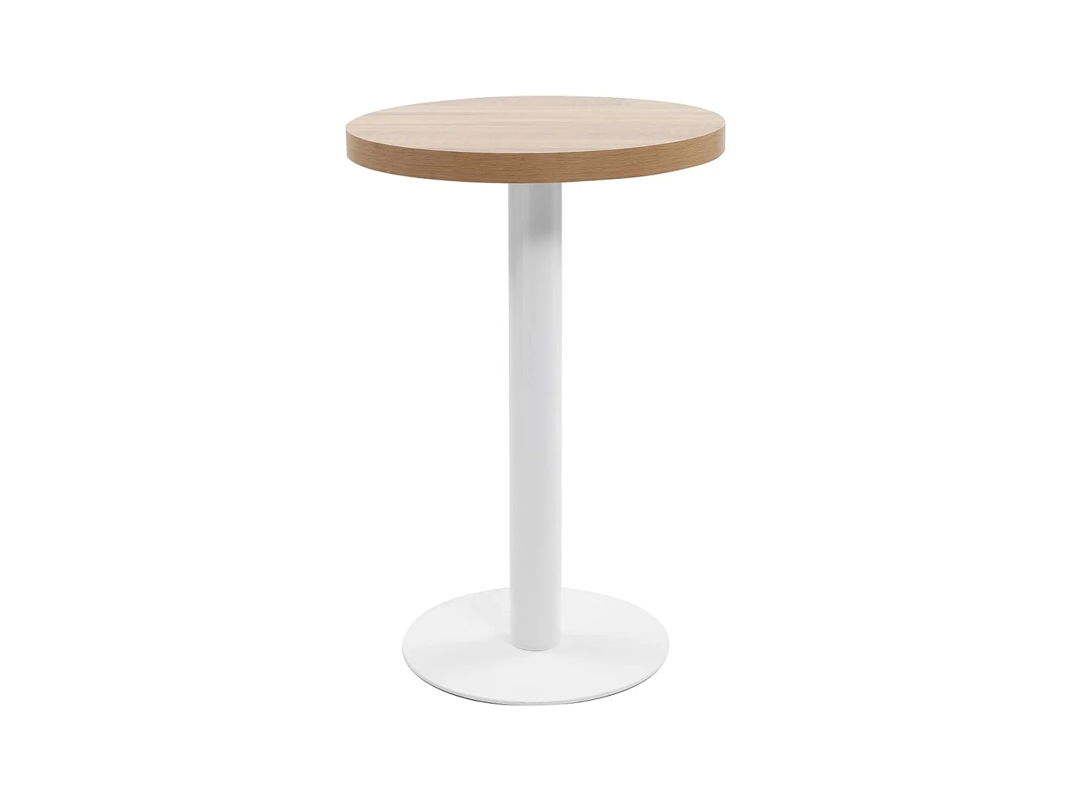 Mesa de bistró MDF marrón claro 50 cm ES748670