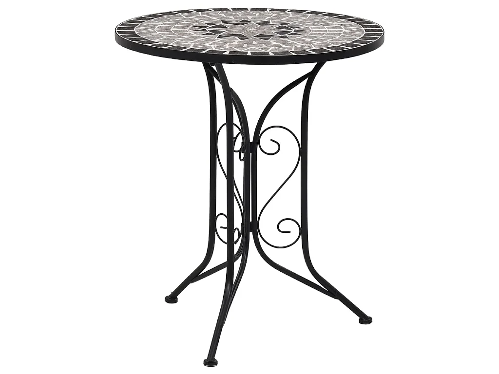 Mesa bistrô em mosaico 61 cm cerâmica cinzento PT887743