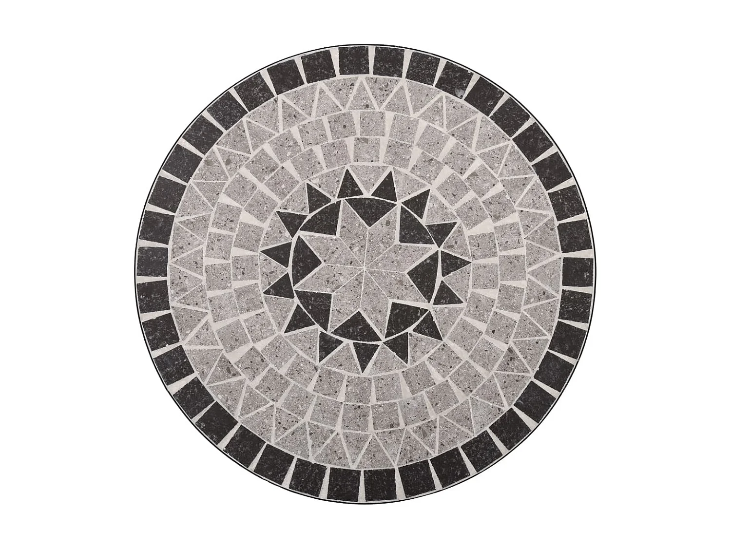 Mesa bistrô em mosaico 61 cm cerâmica cinzento PT887743