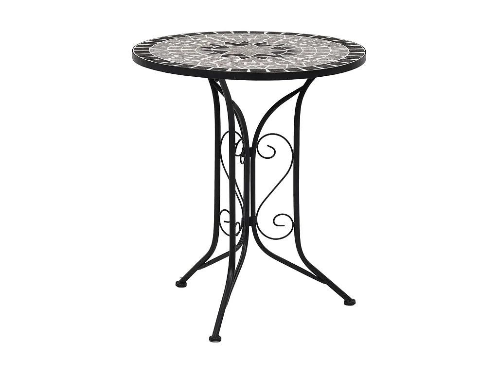 Table de bistro mosaïque Gris 61 cm Céramique GHR85003