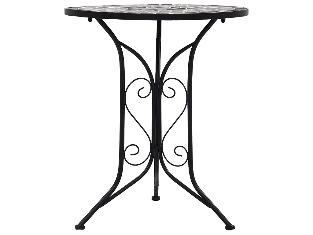 Table de bistro mosaïque Gris 61 cm Céramique GHR85003