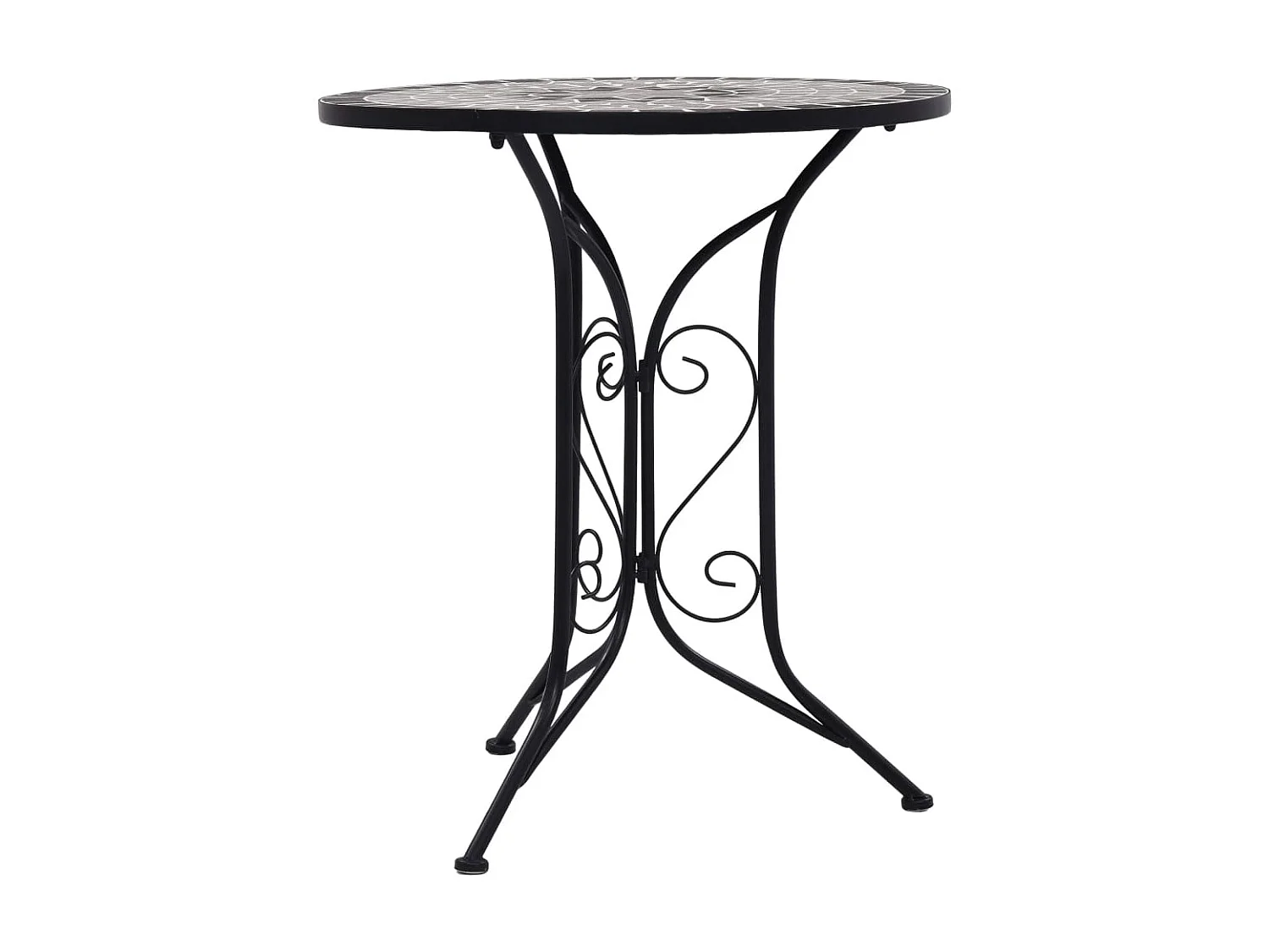 Table de bistro mosaïque Gris 61 cm Céramique GHR85003