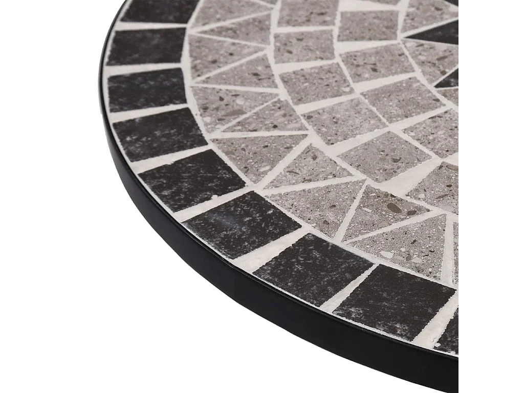 Table de bistro mosaïque Gris 61 cm Céramique GHR85003