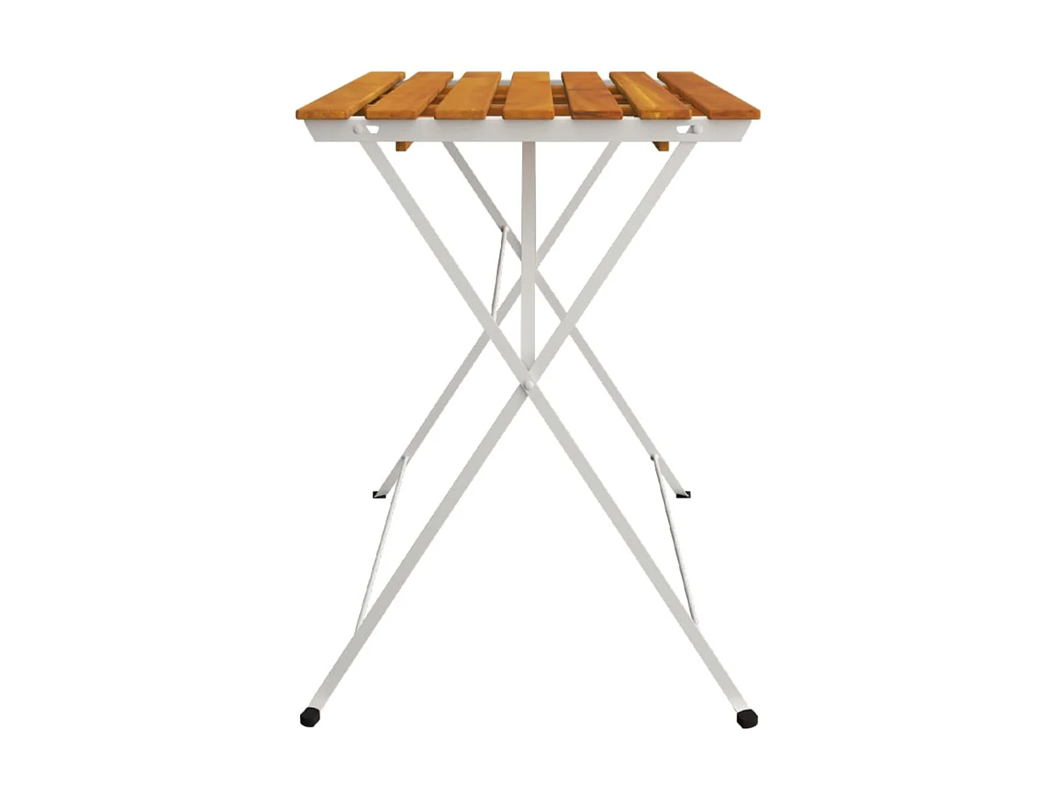 Table de bistro pliante 100x54x71cm Bois acacia solide et acier GHR86702