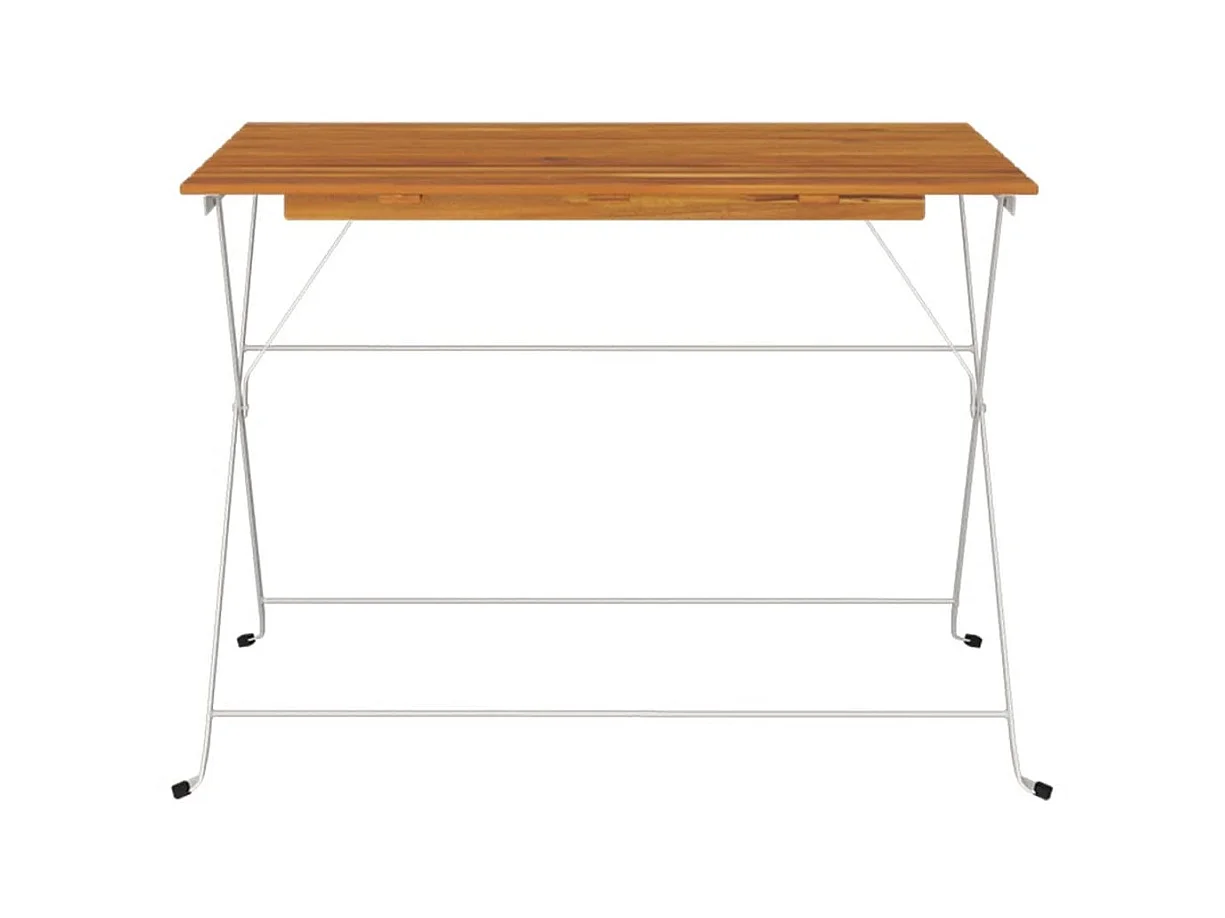 Bistrotafel inklapbaar 100x54x71 cm massief acaciahout en staal NL360659